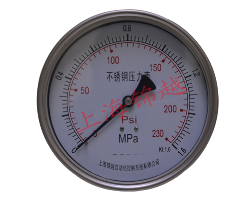 不銹鋼軸向壓力表   Y-153BF